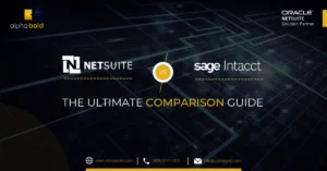 This image shows NetSuite vs. Intacct