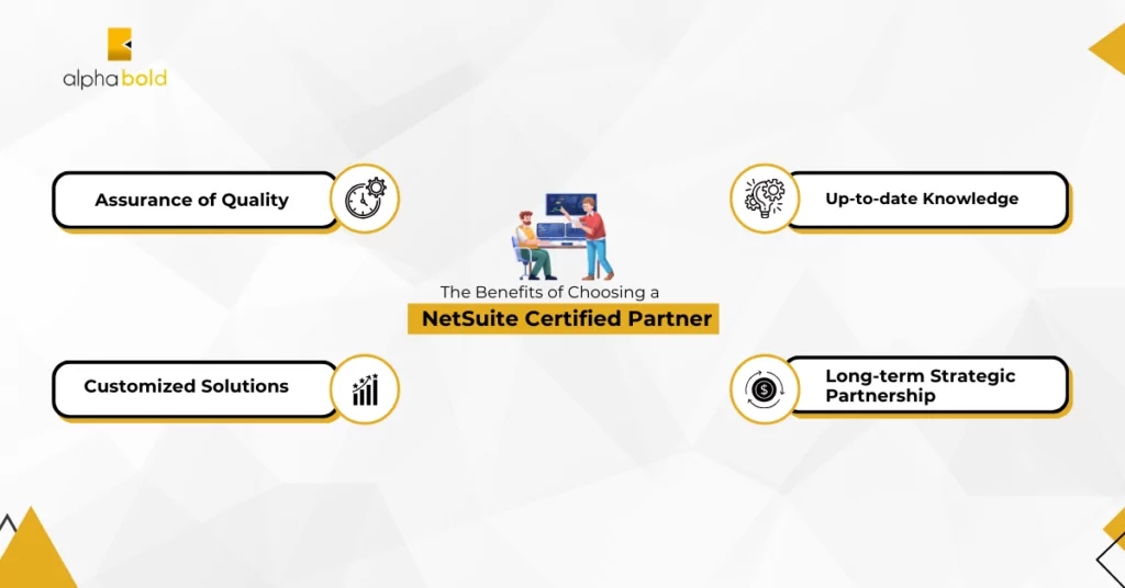 This image shows the Long-term Strategic Partnership C-Level Cheat Sheet Why Choose NetSuite Implementation