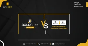 This image shows BOLDSuite vs NetSuite PowerBI Connectors