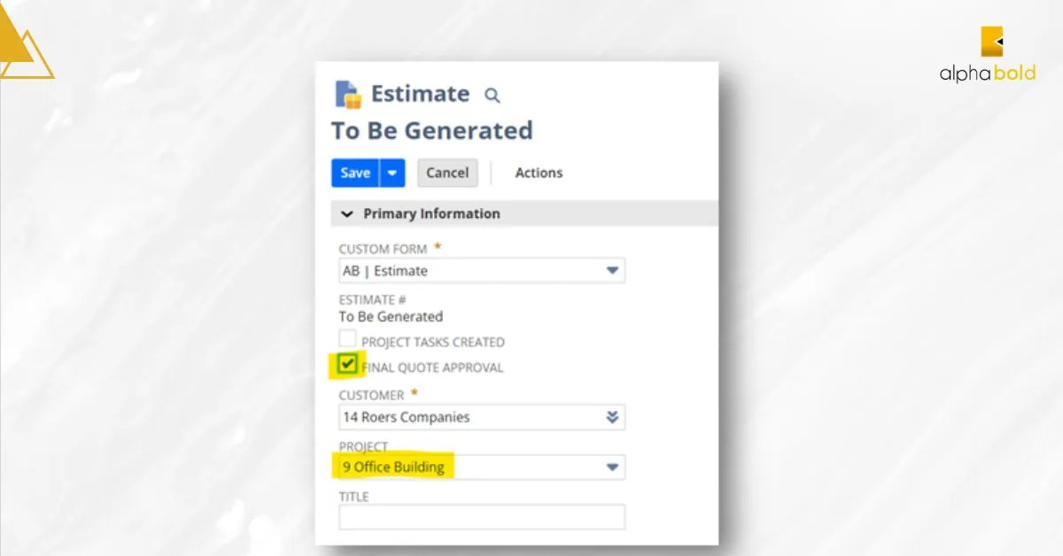 estimate generation